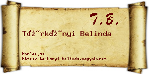 Tárkányi Belinda névjegykártya
